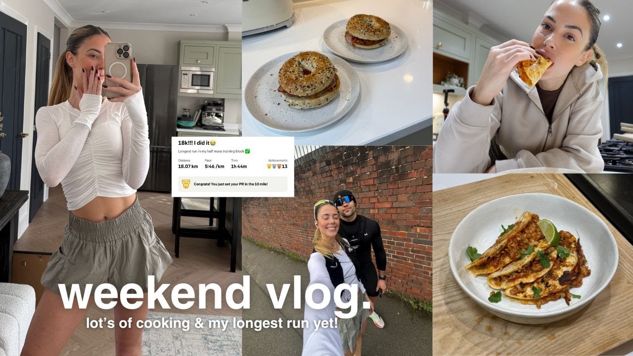 GETTING BACK ON TRACK | lot's of cooking, workouts & my longest run yet!