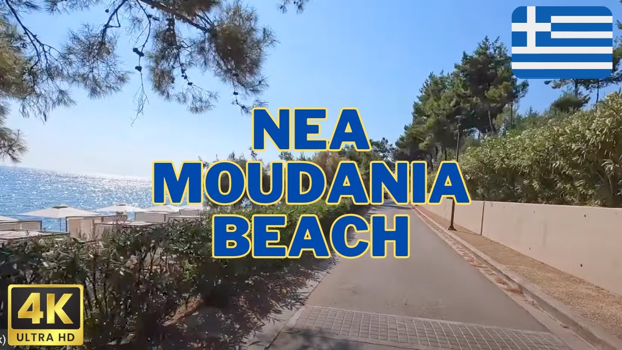 Nea Moudania Beach Drive | Exploring Greece's Coastal Beauty by Car | 4K