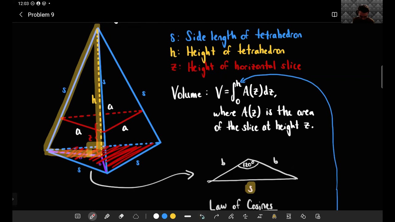 MATH 3B: Volume of a Regular Tetrahedron
