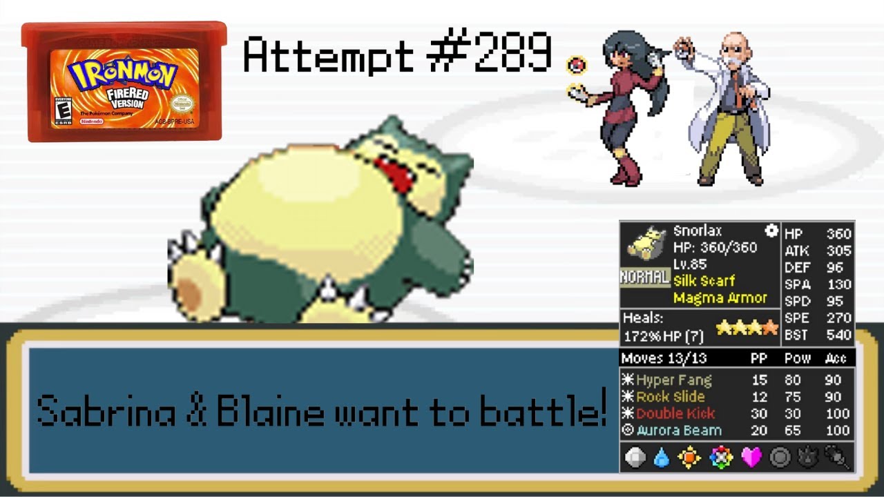 Pokémon Fire Red Ironmon Challenge / Run #289 - Sabrina & Blaine