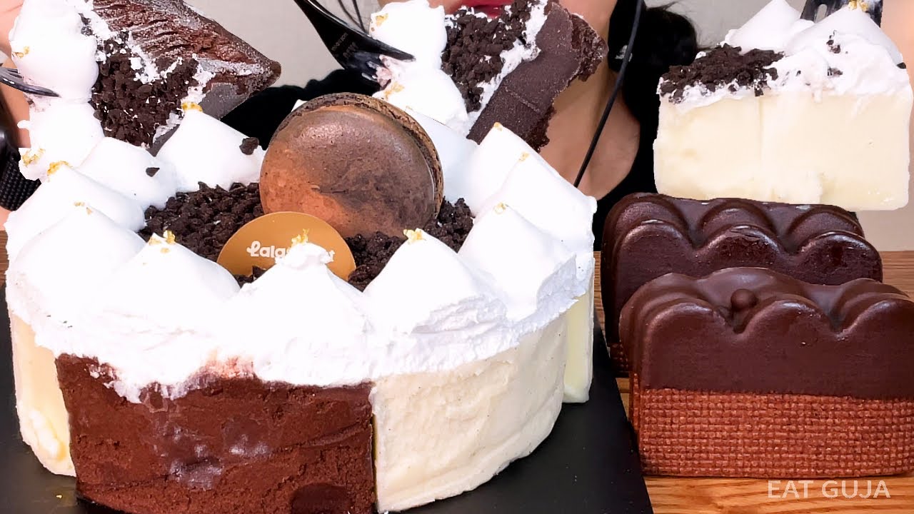 ASMR🍨라라스윗 아이스크림 케이크🍫초코 버터쿠키ㅣ디저트 먹방ㅣIce Cream Cake Dessert Mukbang