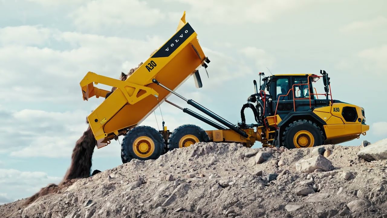 New generation Volvo A25 and A30 Articulated dump trucks in action - discover the features!