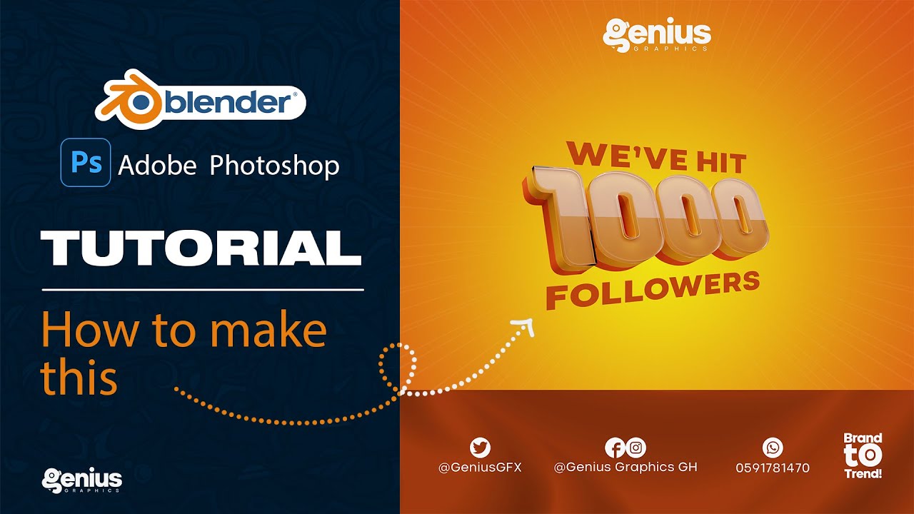 Social Media Flyer Design - Photoshop/Blender Tutorial