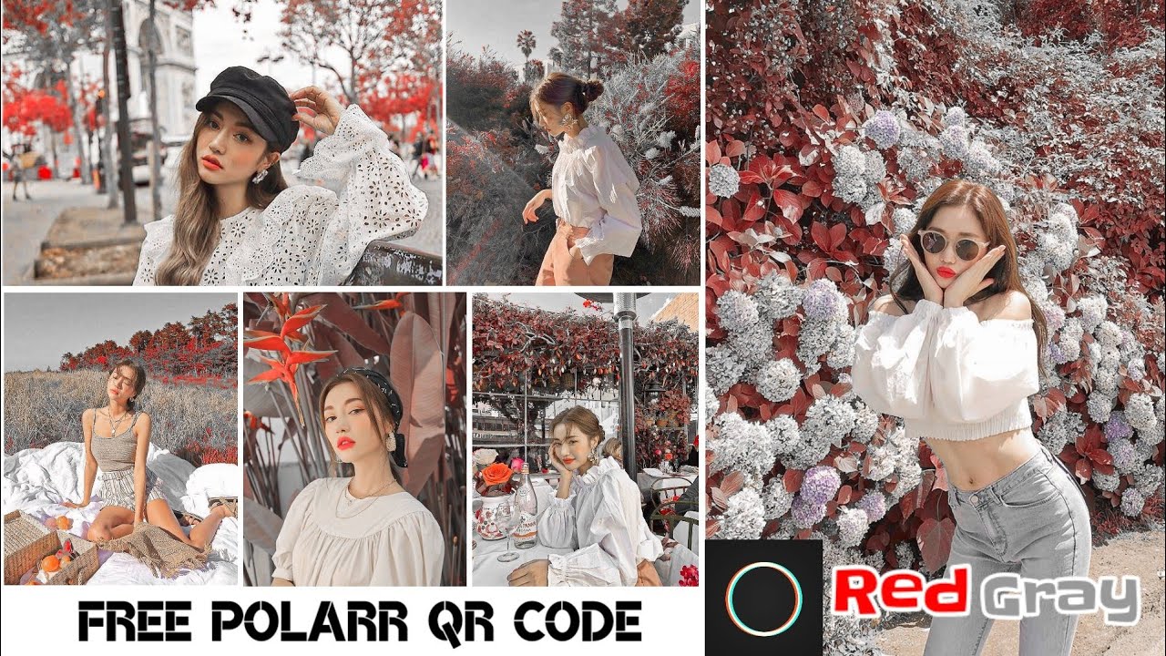 Tutorial Edit Foto Pake Hp Red & Gray || Free Polarr Code QR ||Tutorial Polarr