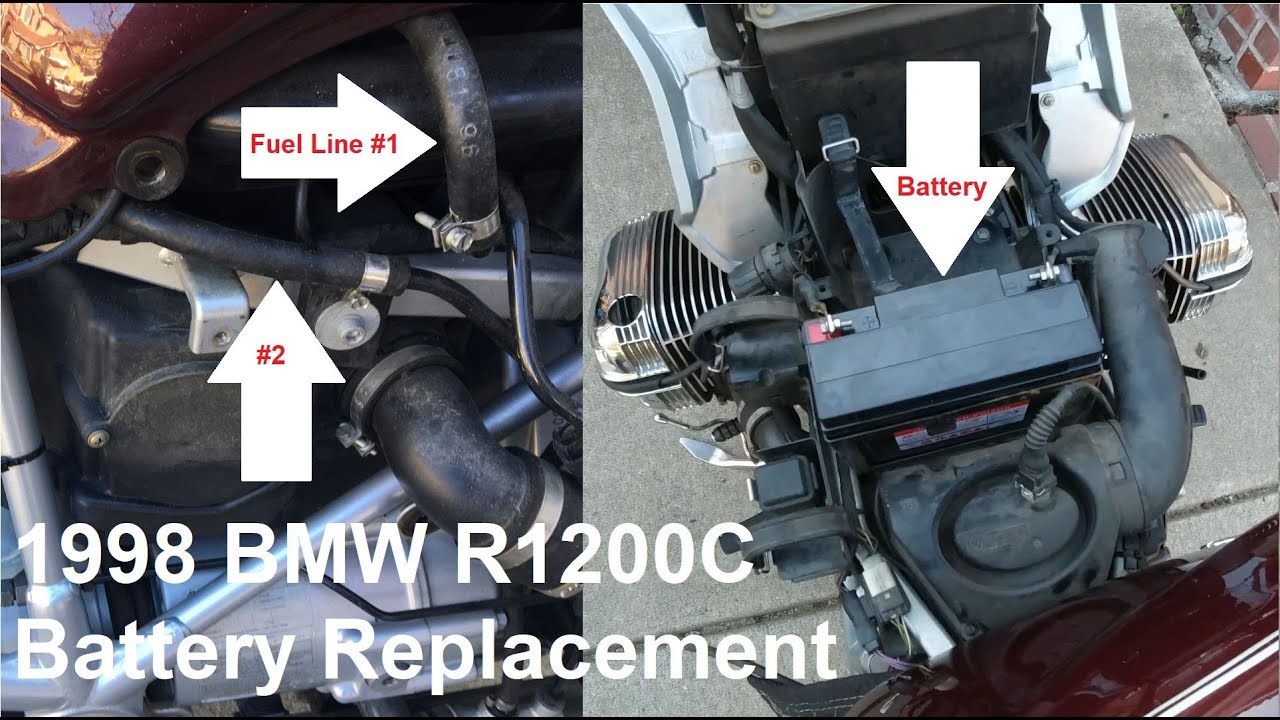 1998 BMW R1200C Battery Change - w/o Quick Disconnect Fuel Lines