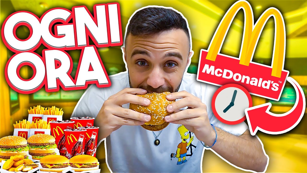 🍟🍔 MANGIO McDONALD'S AD OGNI ORA PER UN GIORNO INTERO!