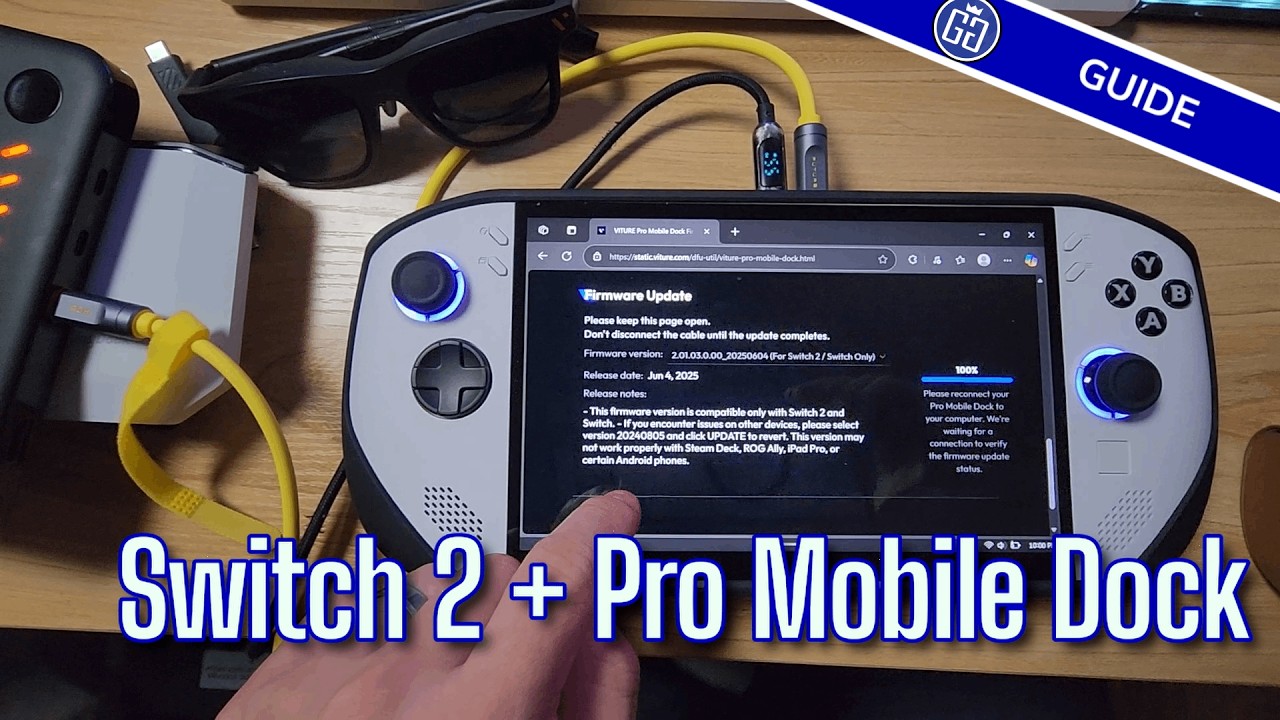 Nintendo Switch 2 with Viture Pro XR Glasses – Full Setup Guide