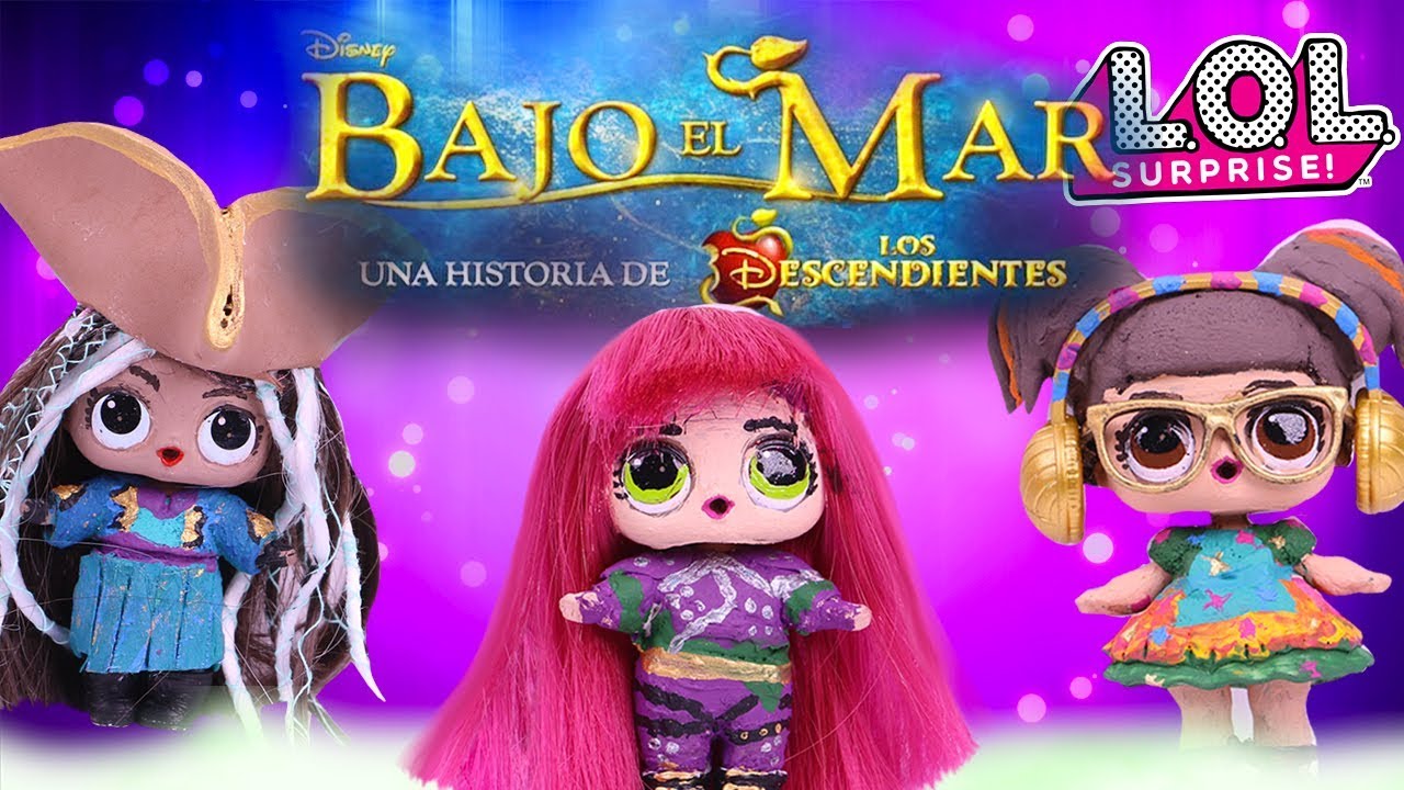 🍎 DESCENDIENTES BAJO EL MAR 🌊MAL, UMA, y DIZZY,  Muñecas LOL Sorpresa - Transformaciones Fantásticas