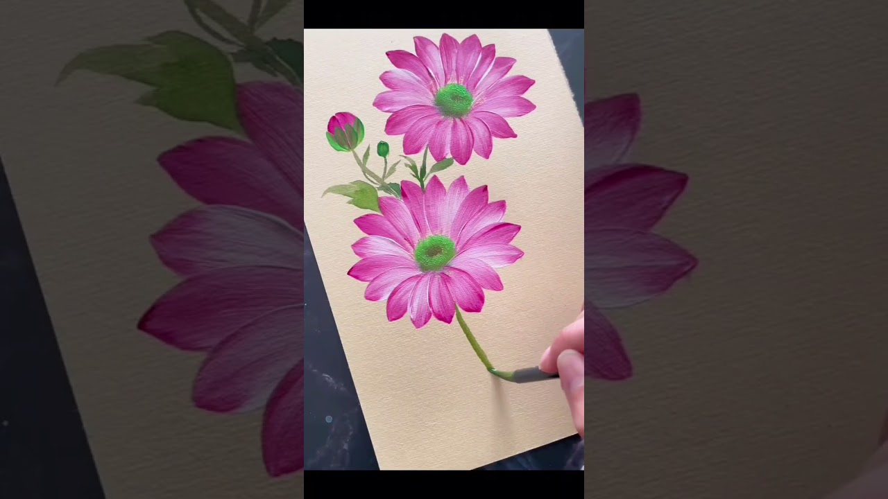 Beginner Bhi Bana Sakta Hai Aisi Flower Painting 😲”