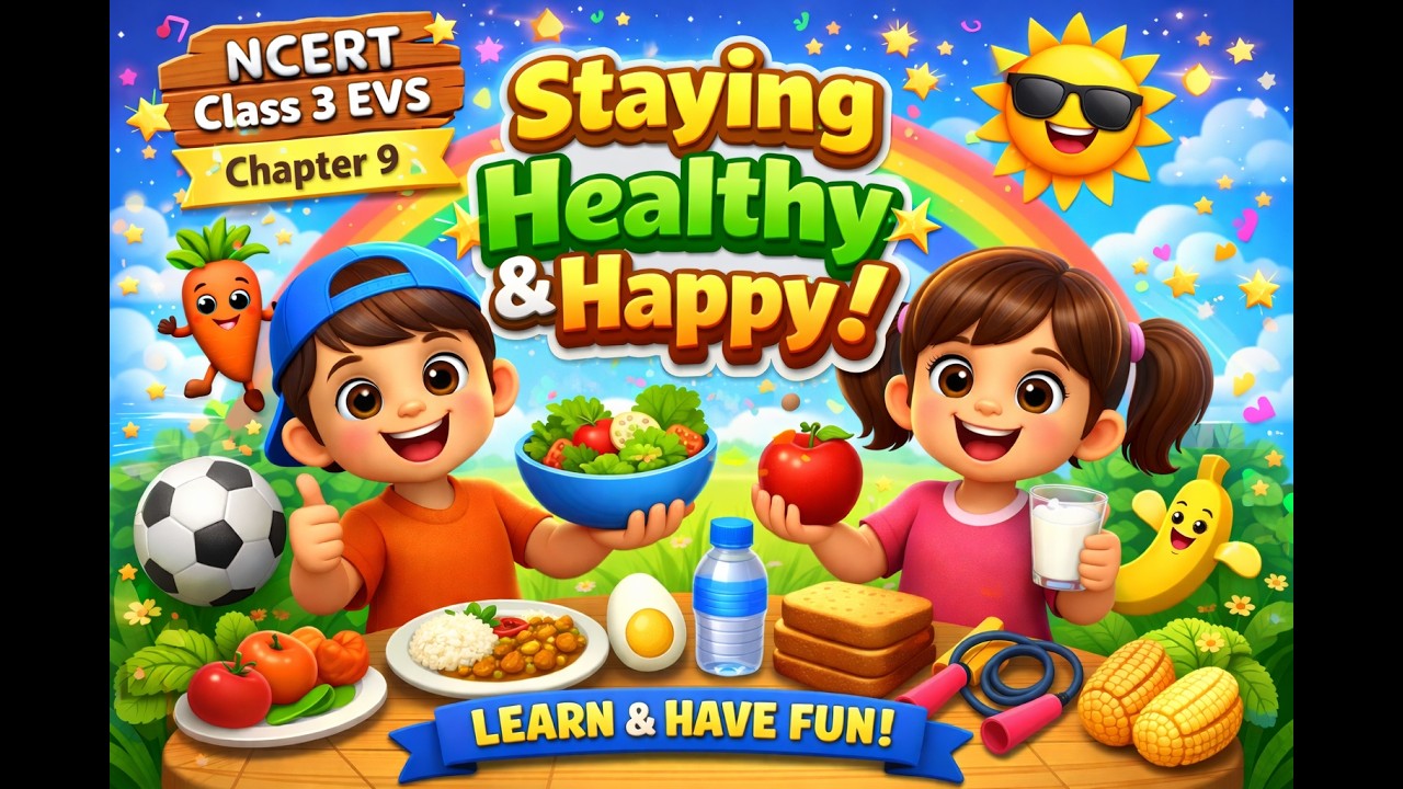 NCERT, Class 3 , EVS, chapter 9 Staying Healthy and Happy, Question Bank