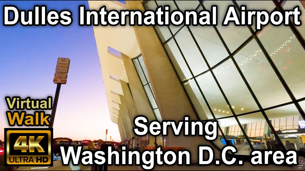 [4K30] Walking Tour | Dulles International Airport Check-in Experience | GoPro Hero 10 Lowlight Test