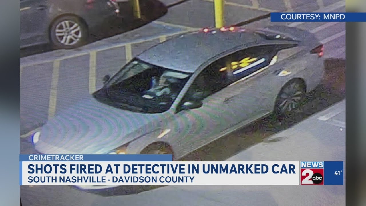 Shots fired at detective in unmarked car