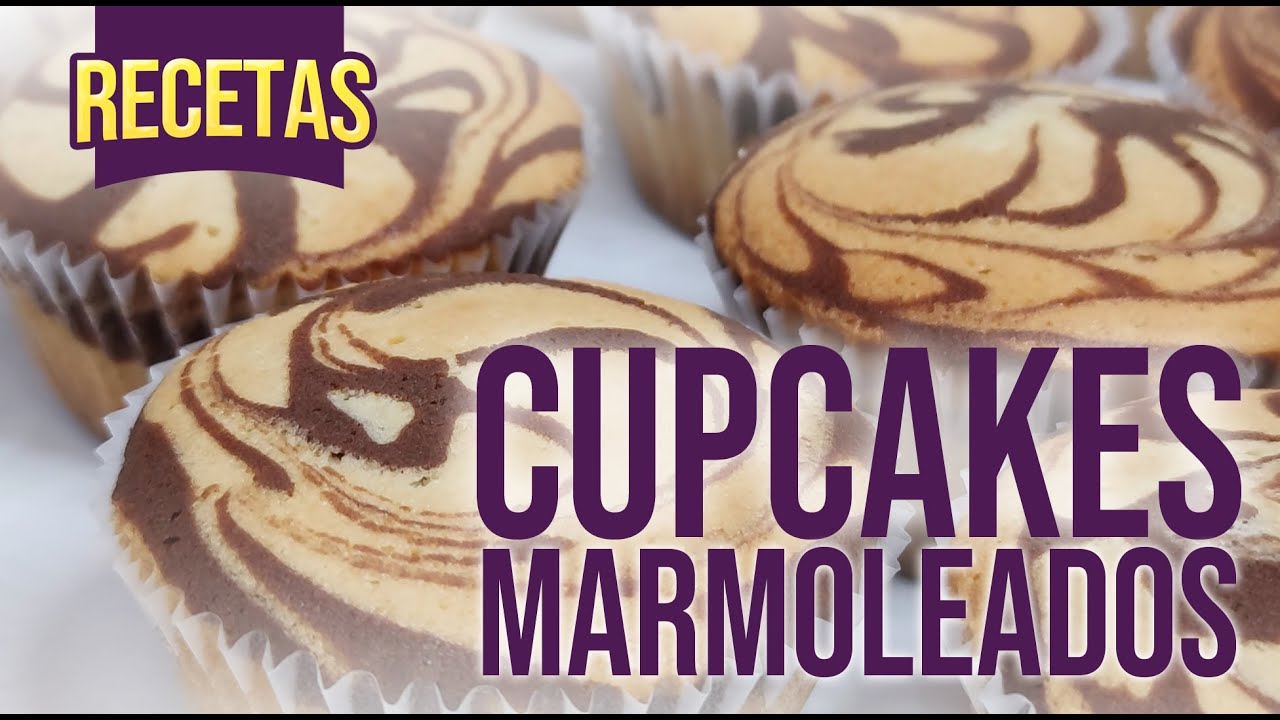 CUPCAKES MARMOLEADOS SÚPER ESPONJOSOS - RECETAS DE NICE ♥️