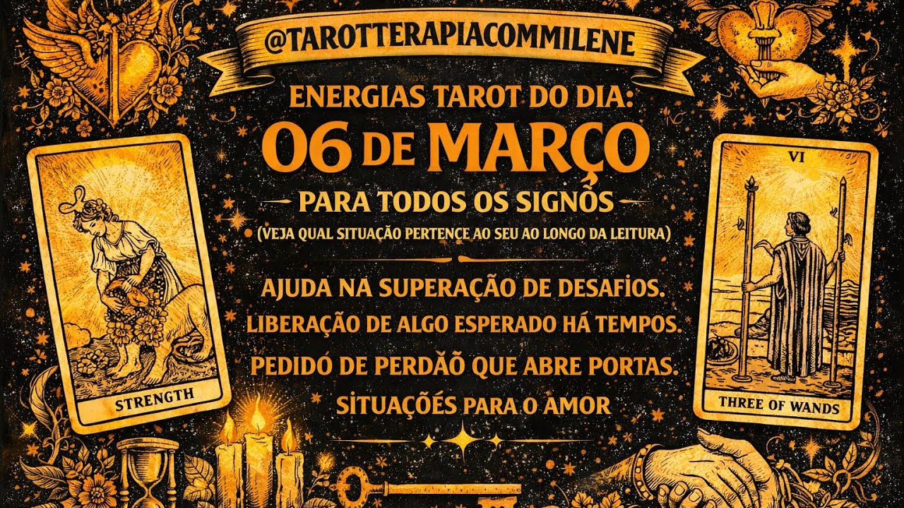 TAROT 06.03. TODOS OS SIGNOS. SUPERAÇÃO DE DESAFIOS. PEDIDO DE PERDÃO. LIBERAÇÃO. ❤️ AMOR...