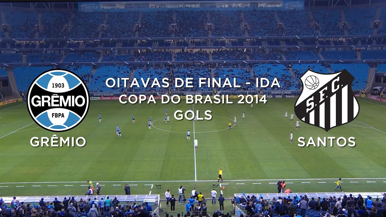 Gols - Grêmio-RS 0 x 2 Santos-SP - Copa do Brasil 2014 - 28/08/2014