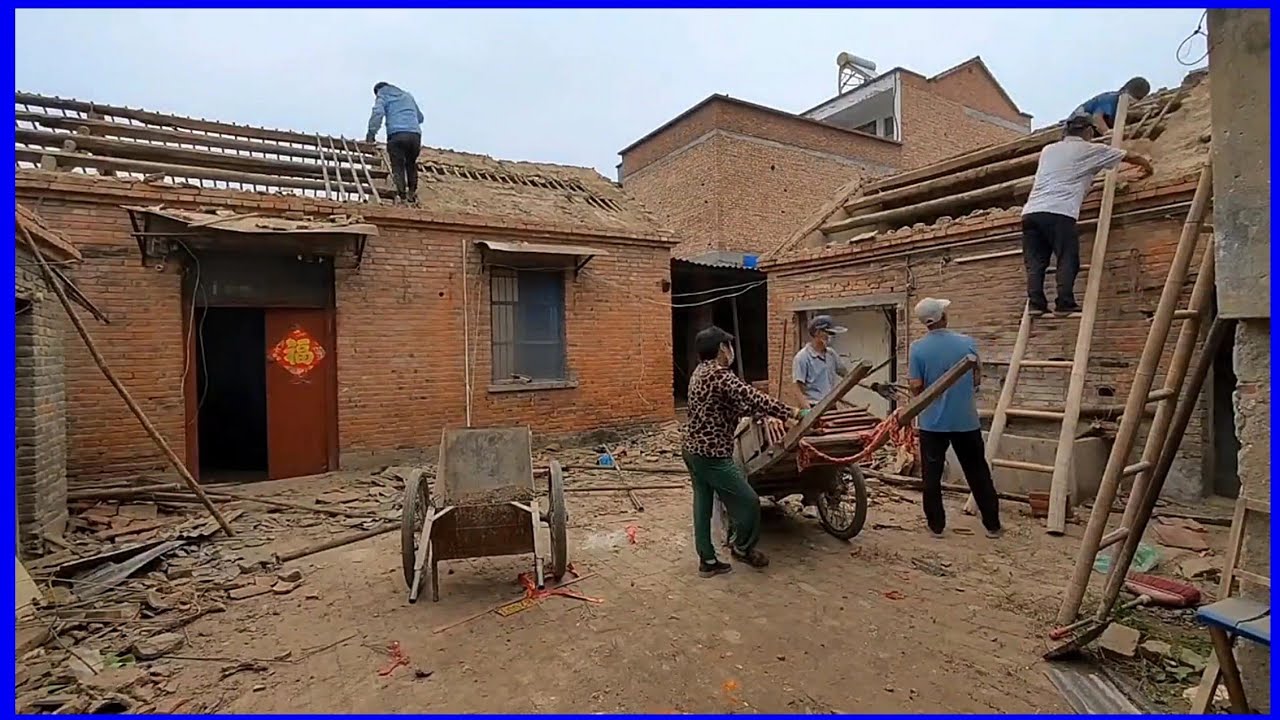 tear down the old house and garden to build a beautiful new house