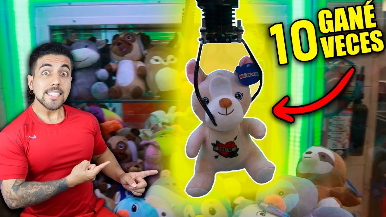¡REGRESÉ A LAS MÁQUINAS DE MUÑELOCOS! | VENCÍ 10 VECES LA MÁQUINA DE PELUCHES