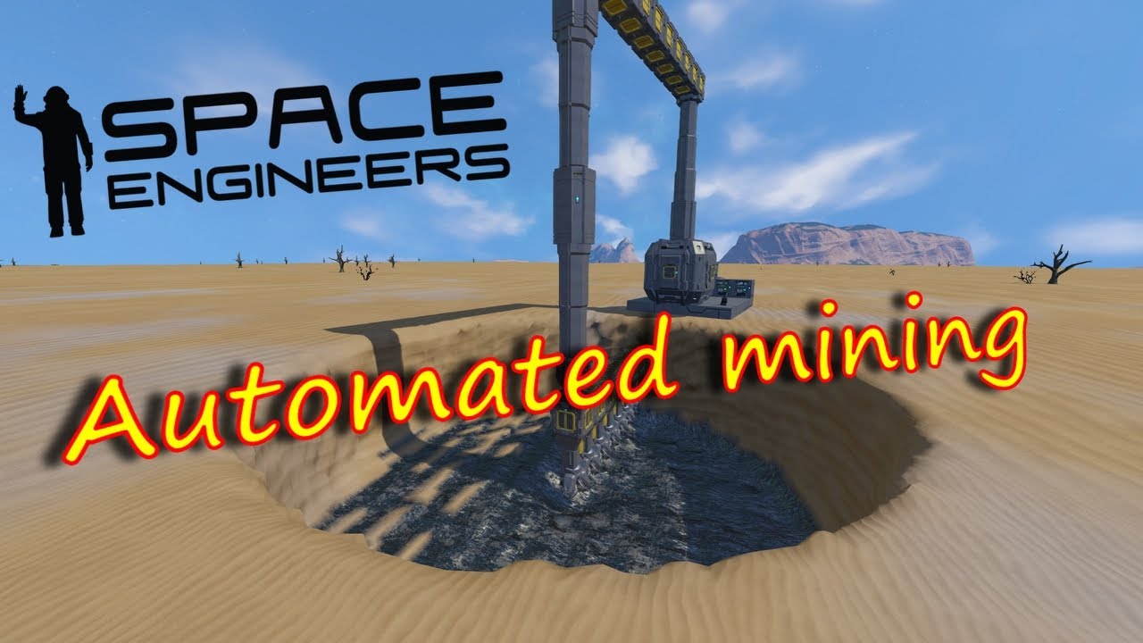 Space engineers automated mining rig tutorial. #howtoguide