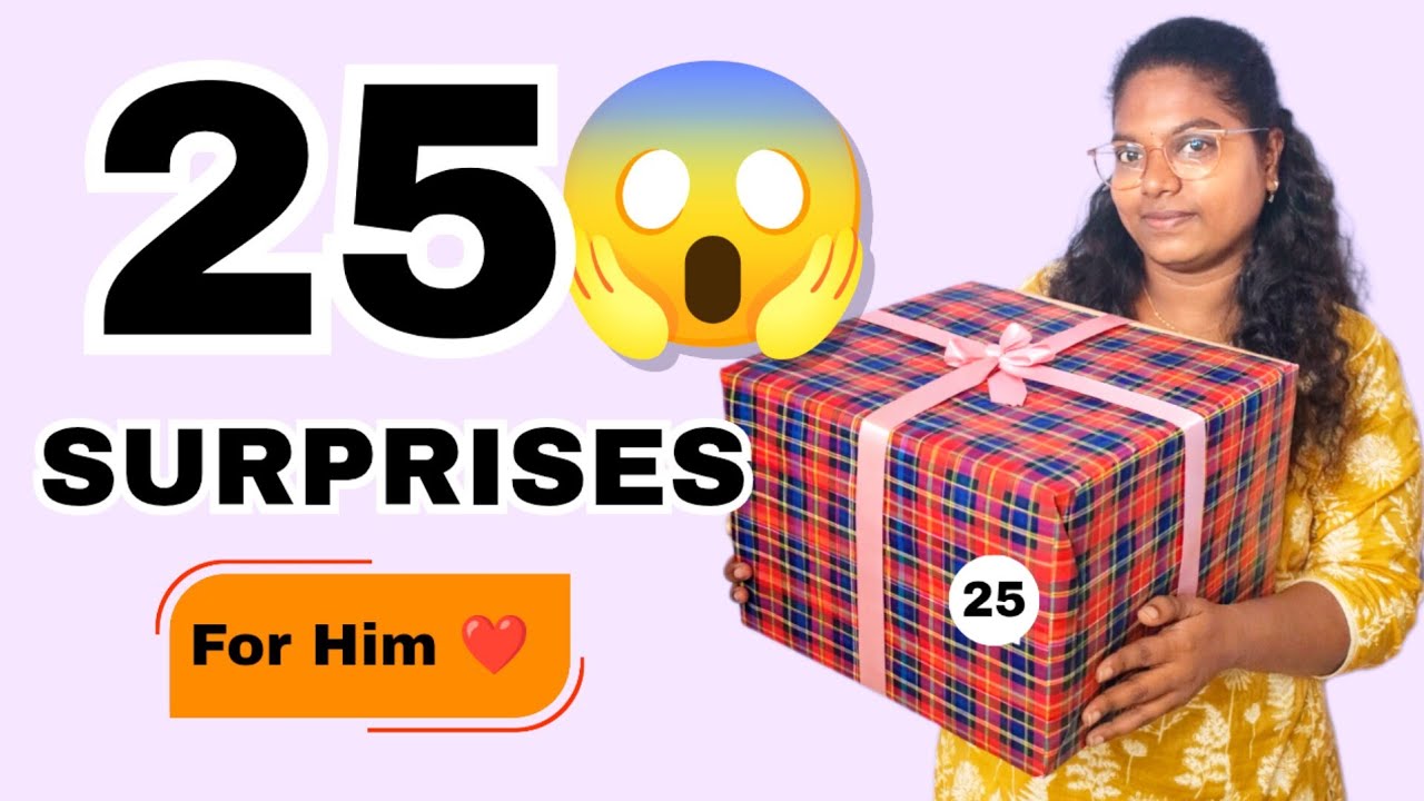 25 Gifts Surprise for Boyfriend | india - Germany|Long Distance Love Story | Custom Hamper Packing 