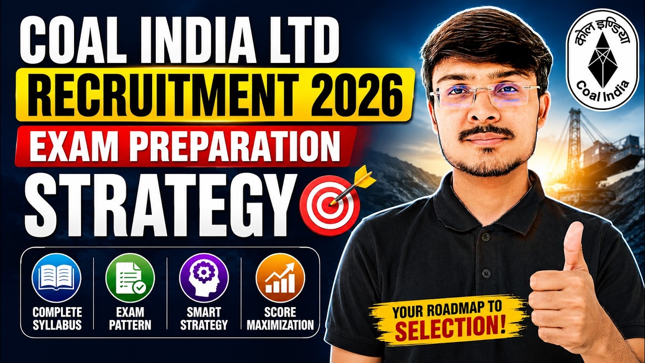 Coal India Recruitment 2026 Exam Preparation Strategy I How to Prepare for Coal India Ltd