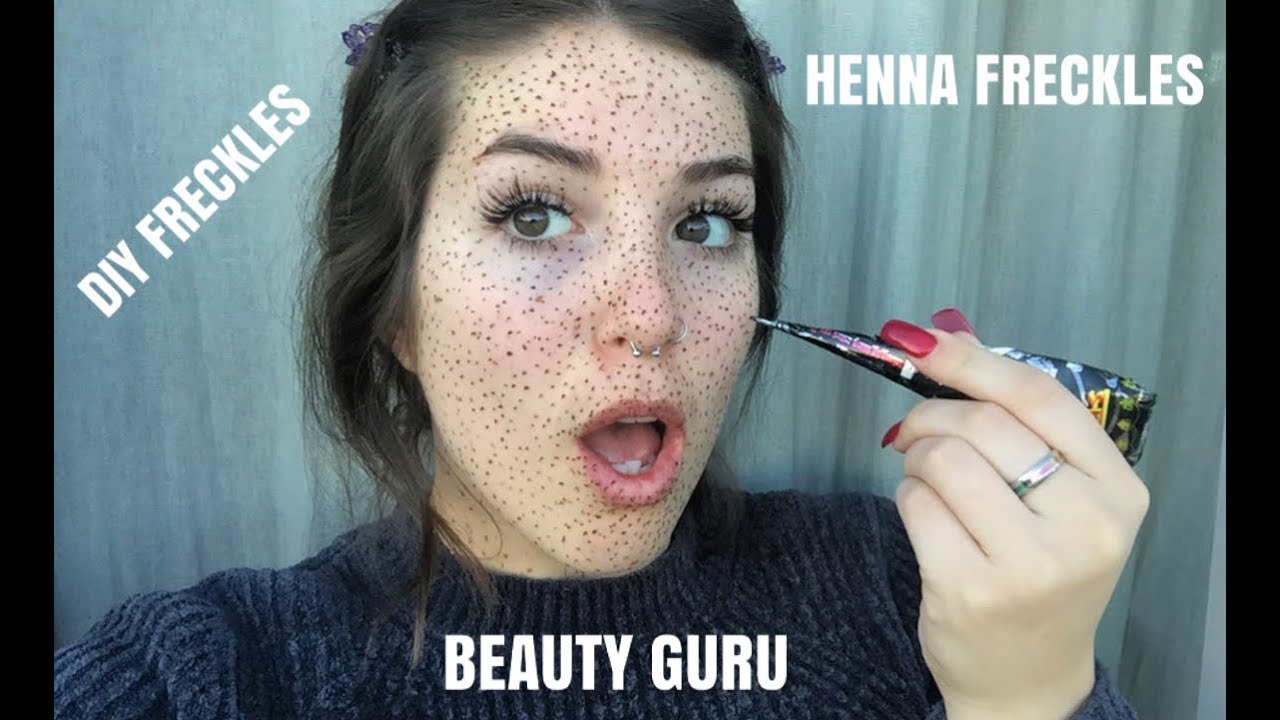 FAKE FRECKLES USING HENNA TUTORIAL