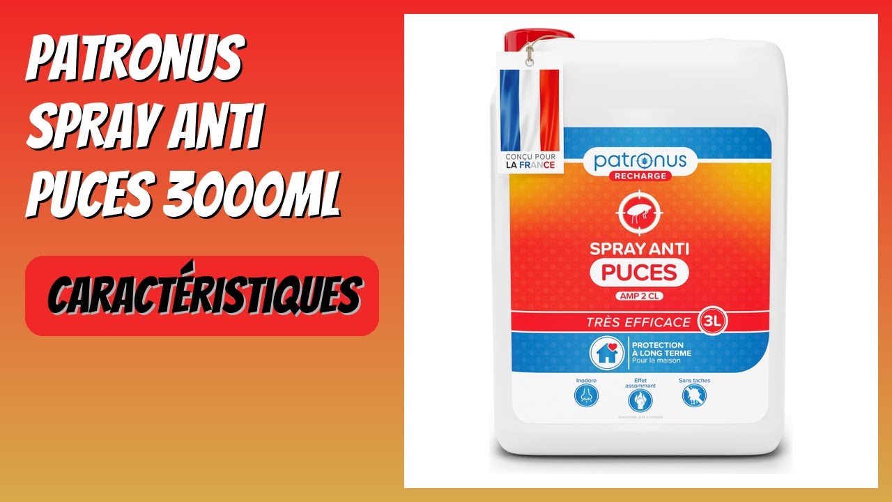 AVIS (2026) : Patronus Spray Anti Puces 3000ml. DÉTAILS