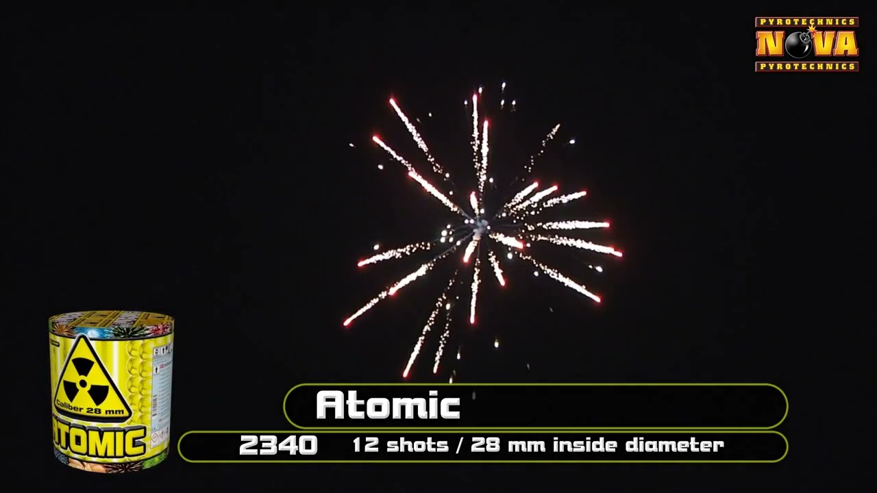 Atomic 2023 versjon Nova Fireworks, TTO Production Fyrverkeri Norge.