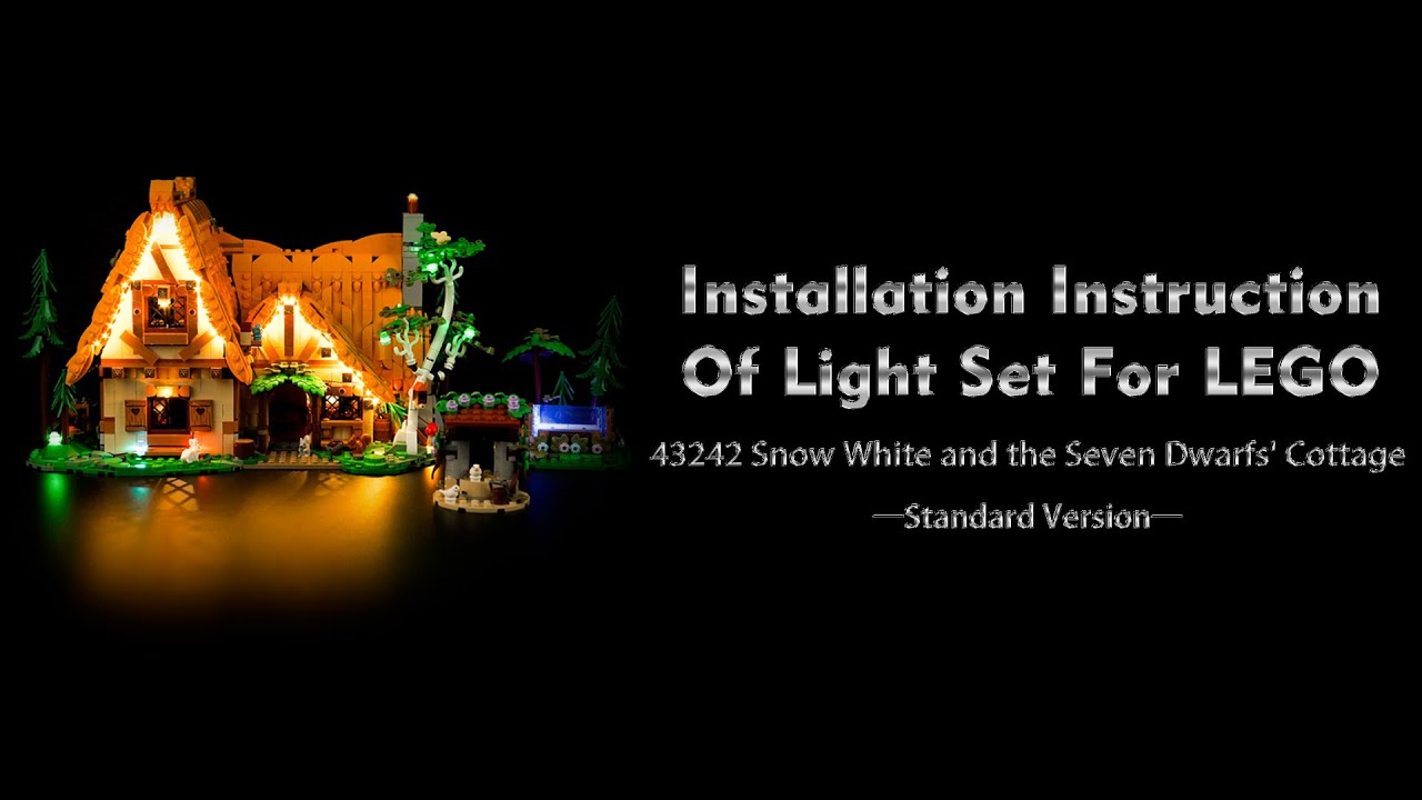 Installation Instruction Of Light Set For LEGO 43242 Snow White and the Seven Dwarfs' Cottage.