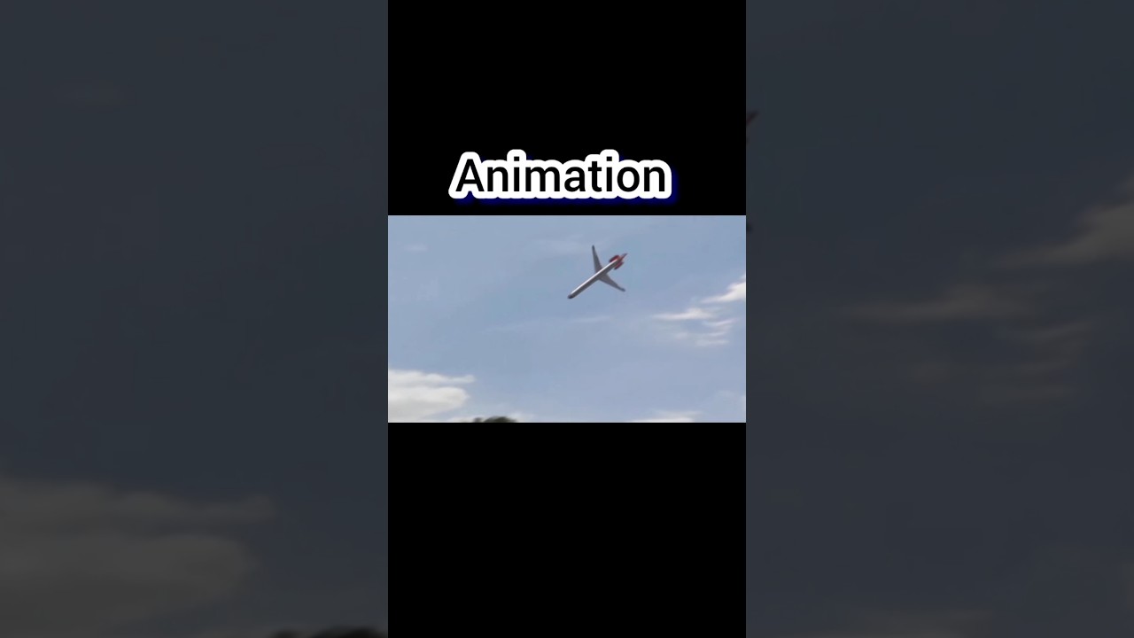 Animation Vs Real - AeroMexico Flight 498 #ytshorts #shorts #planecrash