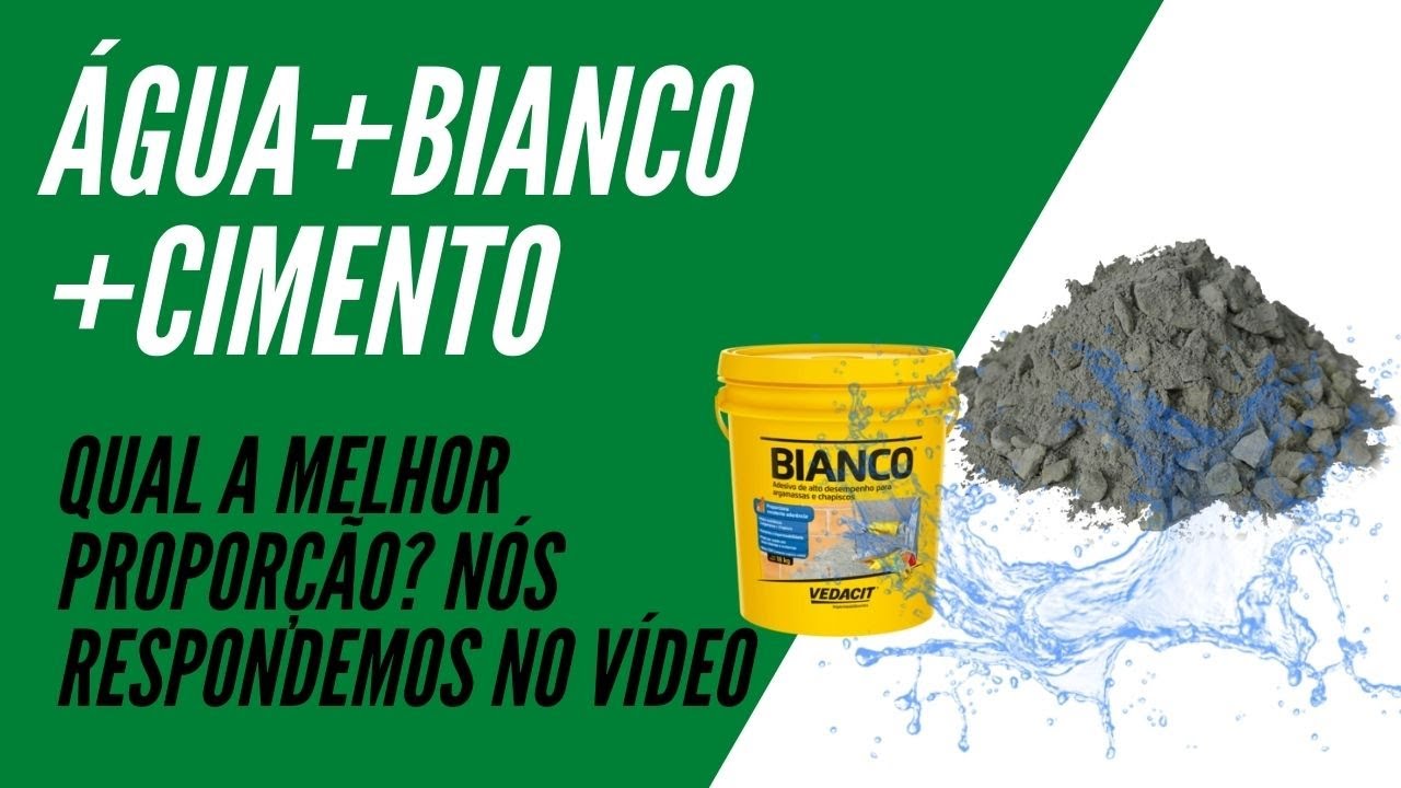 Bianco com Cimento e Água - Melhor proporção, aplicação e superfície.