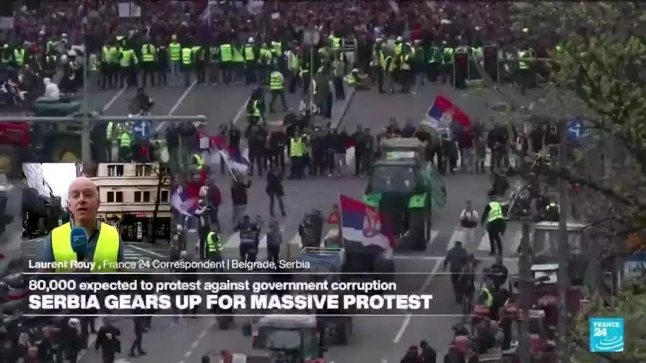 Belgrade on edge as anti-government protesters converge on Serbian capital • FRANCE 24 English