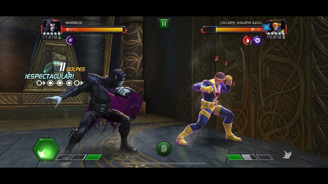 Morbius (*****) (11810) vs Cíclope (Equipo Azul) (*****) (15070)