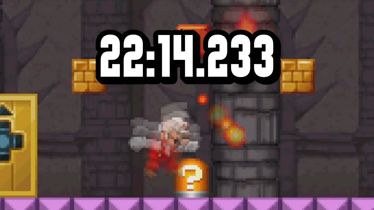 New Super Mario Bros. Any% Speedrun in 22:14.233