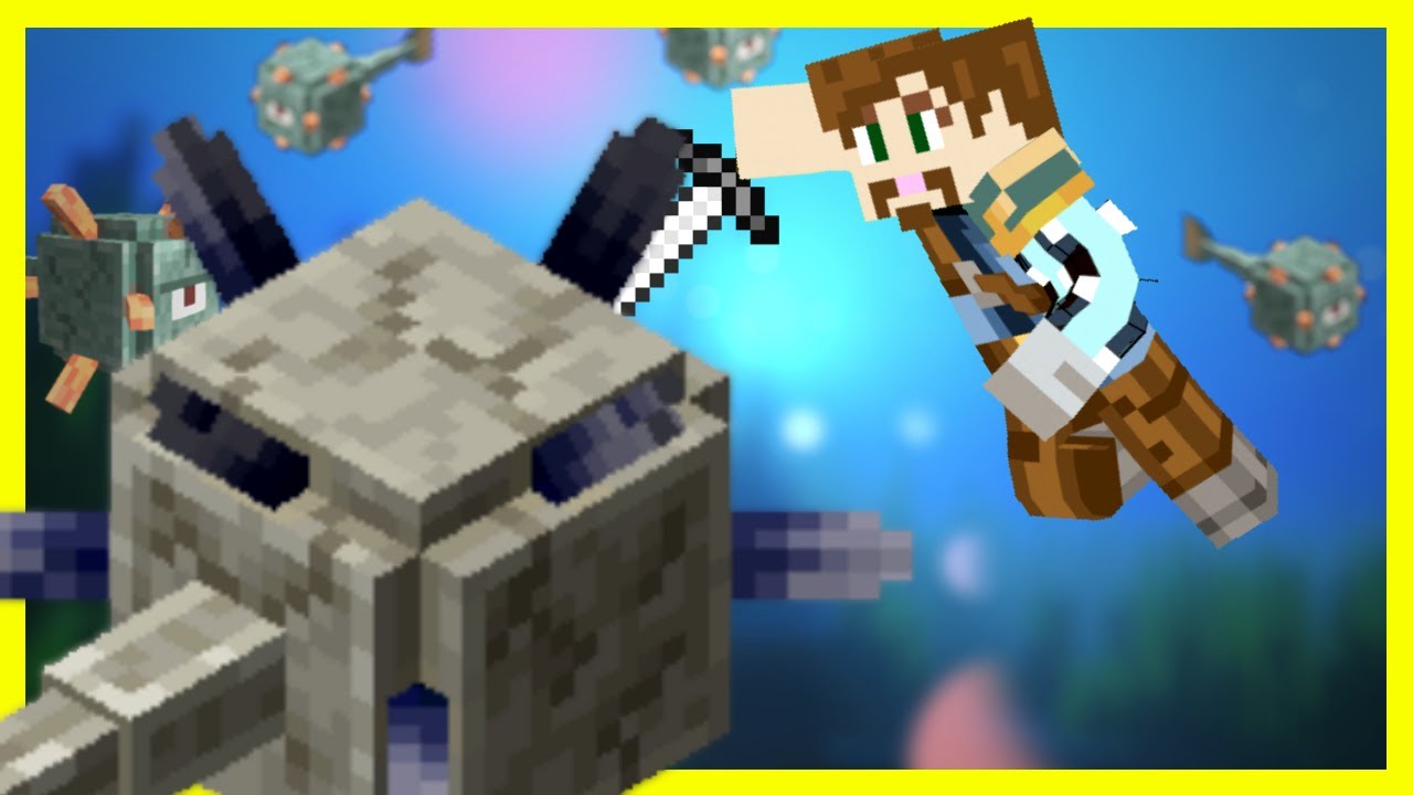 How to Fight Guardians 😲(Minecraft Battle Tactics)