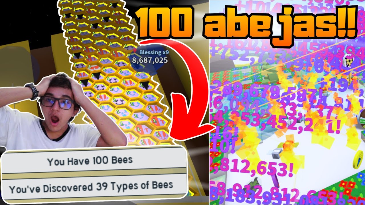 CREE UN HIVE de 100 ABEJAS y DESTRUÍ TODOS los FIELDS de BEE SWARM SIMULATOR! | Roblox