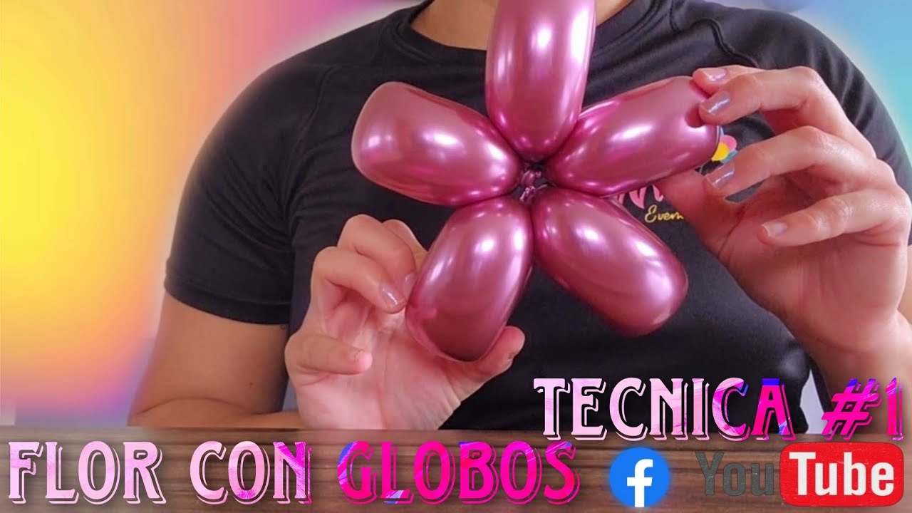 Cómo hacer Flor con Globos🌸Técnica #1🎈