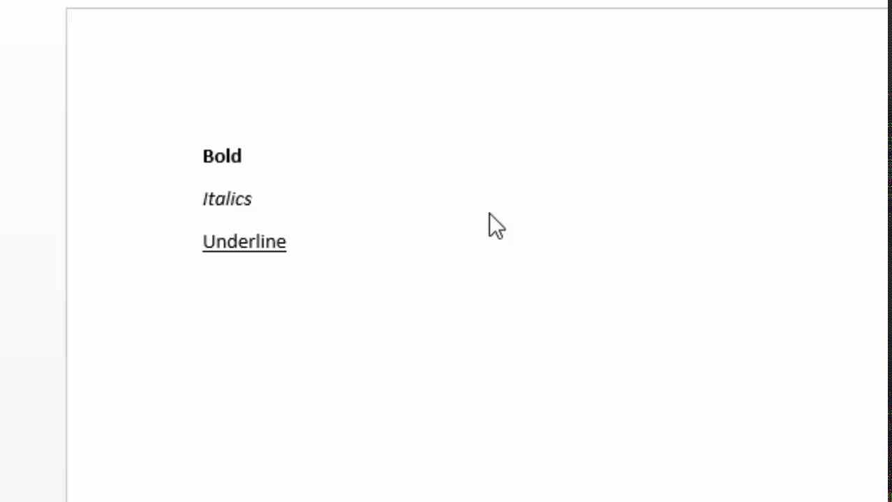 MS Word: Keyboard Shortcuts for Text Formatting