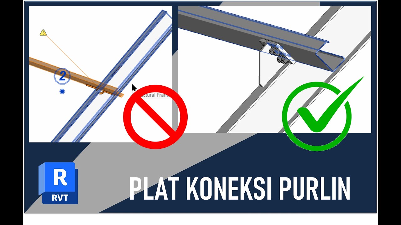 KONEKSI BAJA REVIT PART 7 : RAFTER & PURLIN