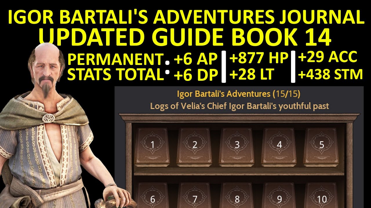 UPDATED IGOR BARTALI ADVENTURE JOURNAL BOOK 14 Guide (Total +6 AP & +6 DP) Black Desert Online (BDO)