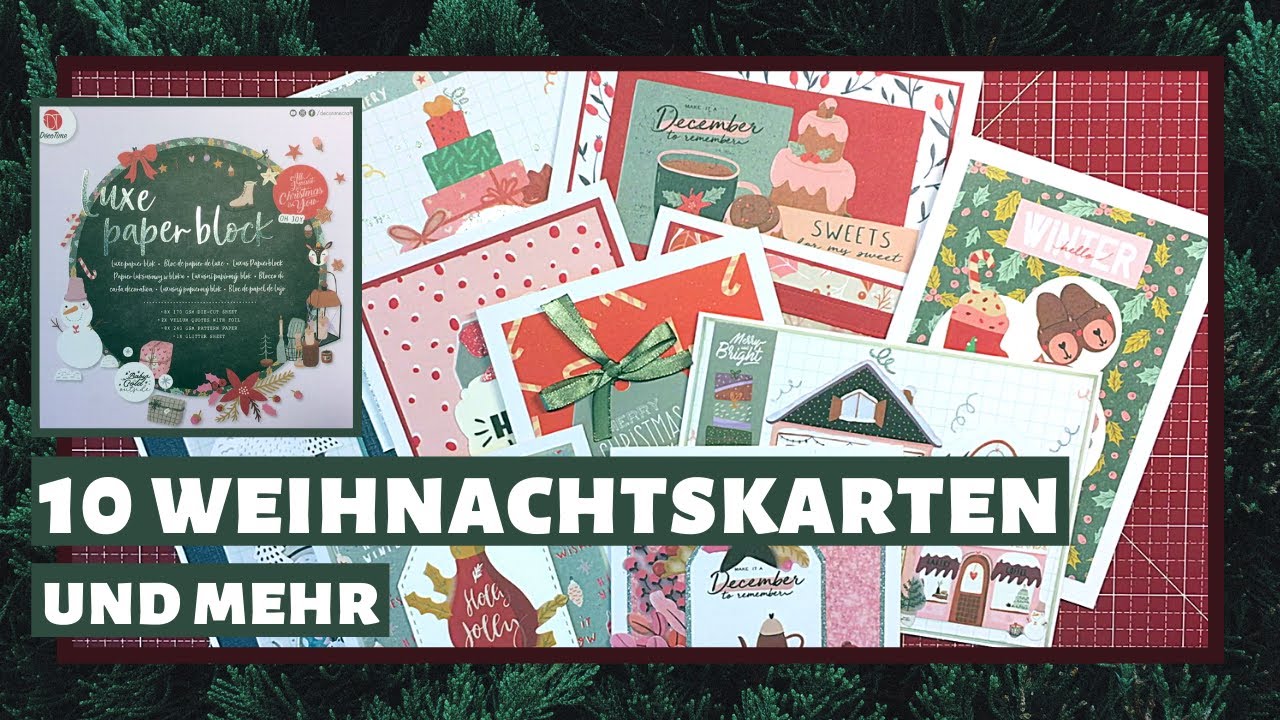 10 Weihnachtskarten und mehr aus dem Luxe Paper Block (verspielt) von Action // Watch me craft #39