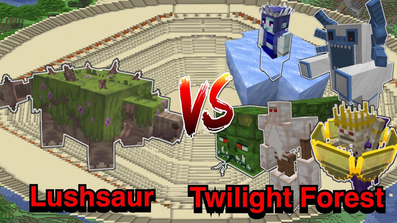 Lushsaur VS The Twilight Forest | Minecraft |Mobs Battle