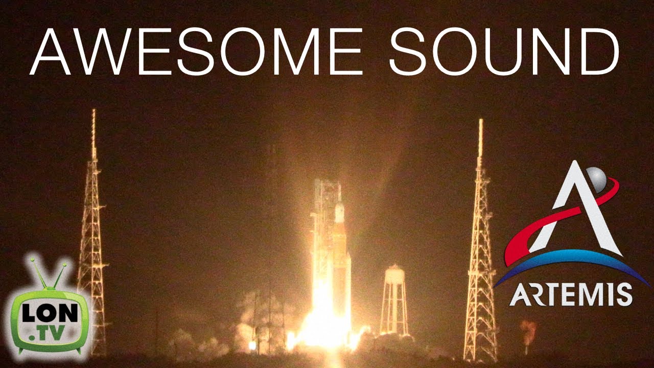 Actual Sound of the Artemis I SLS Rocket Launch! Use Headphones! No commentary!