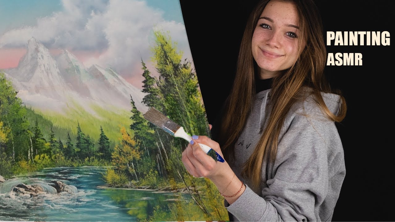 ASMR - RELAXING PAINTING (Bob Ross style)