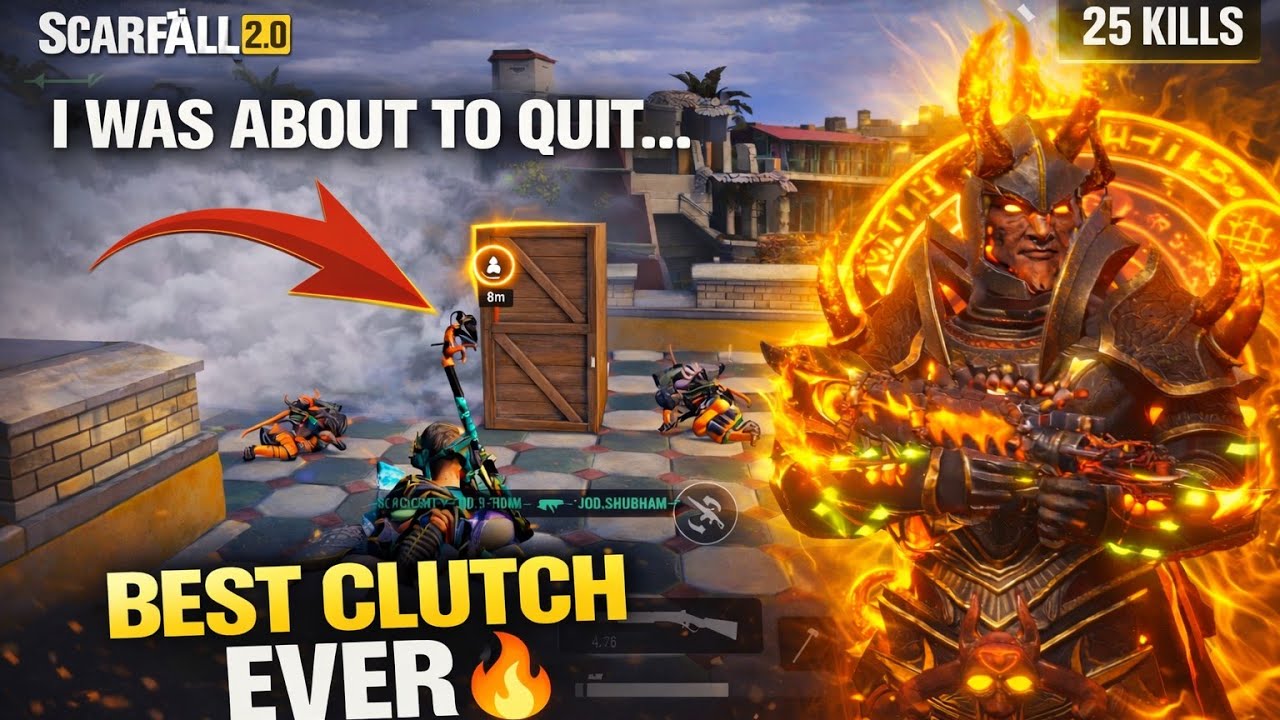 I Quit ScarFall 2.0 😔 | But This Was My Best Clutch Ever!
