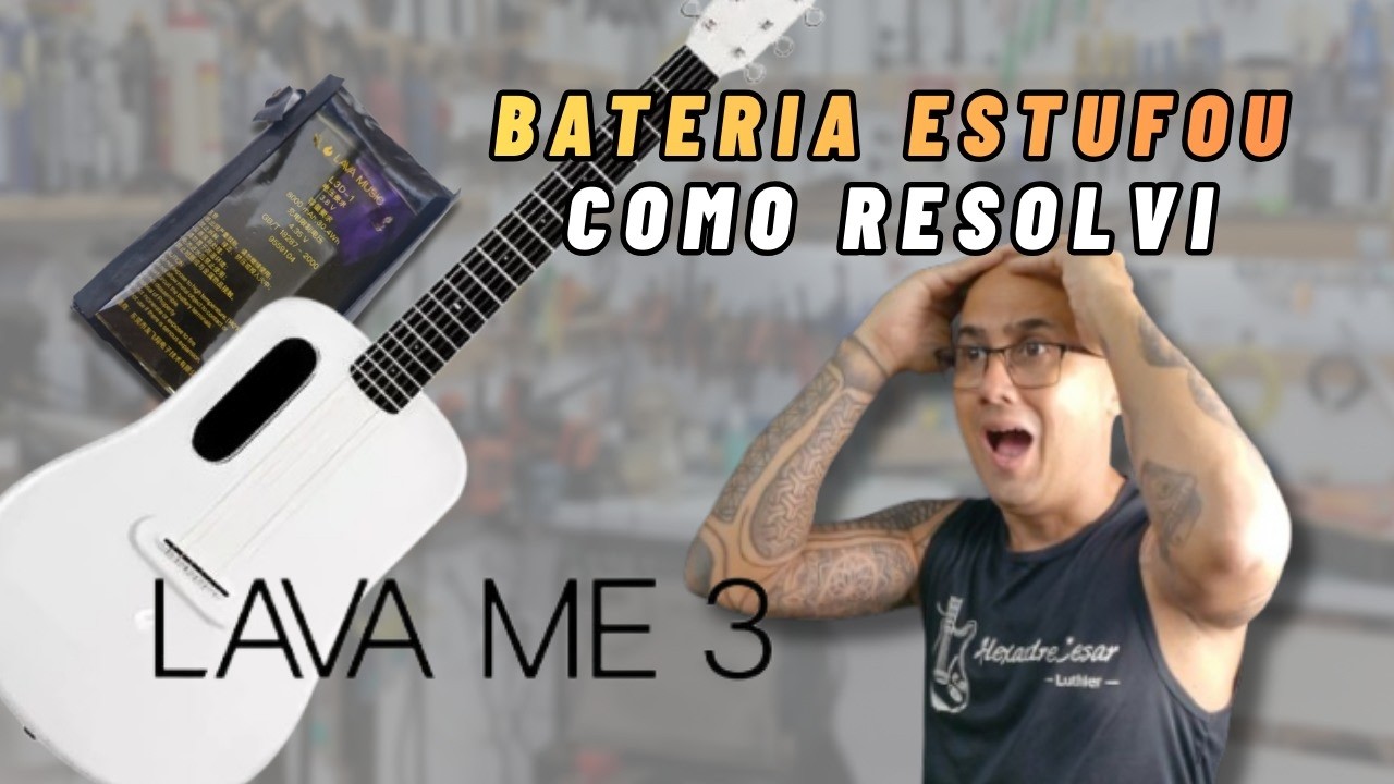 Violão LAVA ME com a bateria ESTUFADA