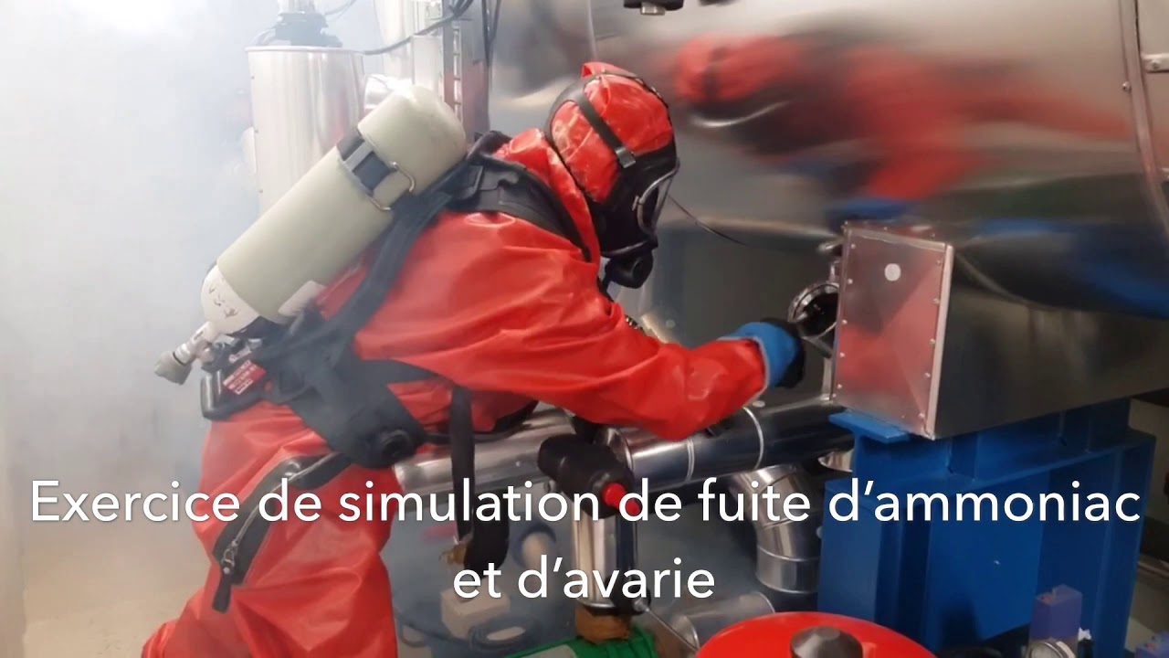 Exercice sécurité NH3 Conteneur Réglementation Ammoniac