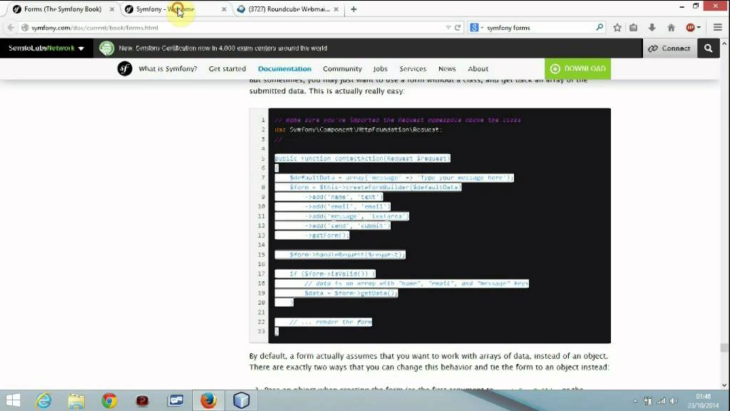 Symfony forms part 2