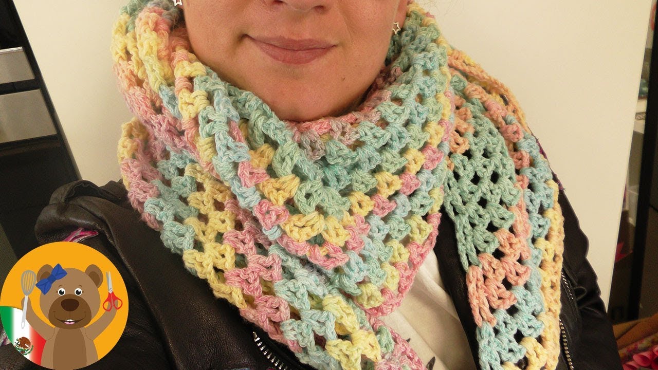 Tejiendo un chal triangular para la primavera | Hermosos colores pastel | Rico Design
