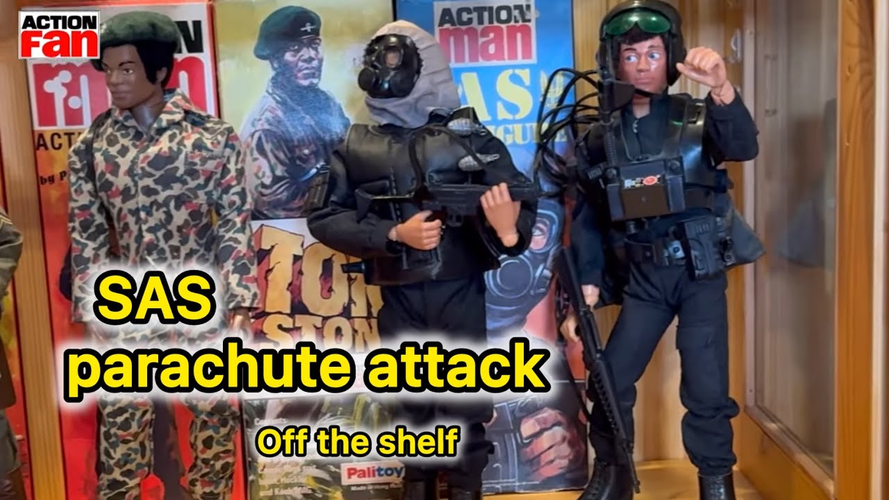 Action man ,SAS parachute attack “get in the cupboard”