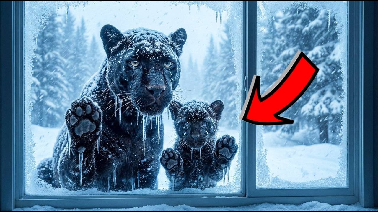 Мать-пантера с детёнышем просила помощи в -40°С. Финал до СЛЁЗ!